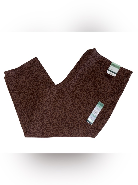 Terra & Sky Denim - Terra & Sky Petite 26W Straight Leg Leopard Print Denim Pants
